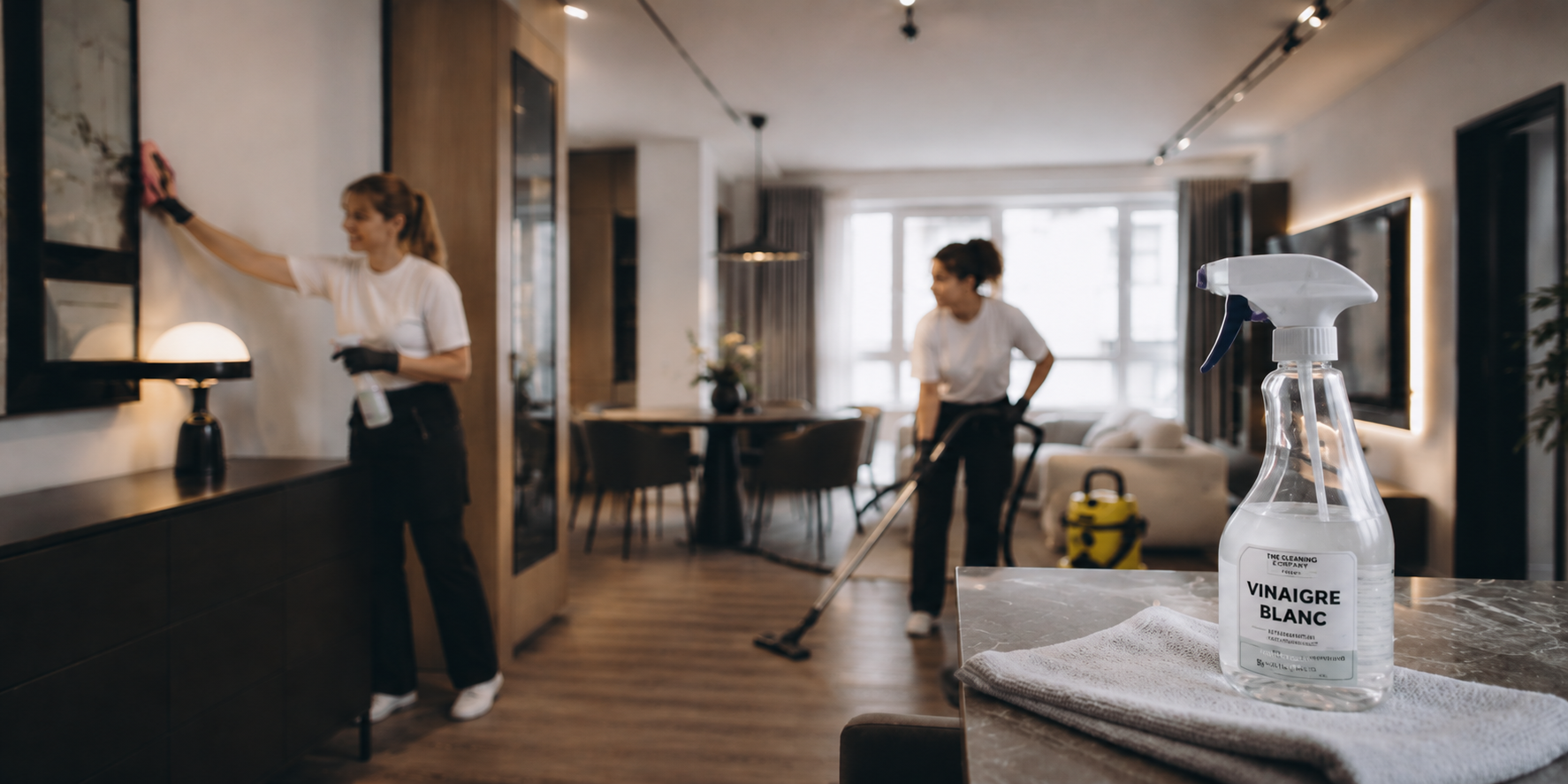 Équipe The Cleaning Company pour le nettoyage régulier à Genève et dans le canton de Vaud